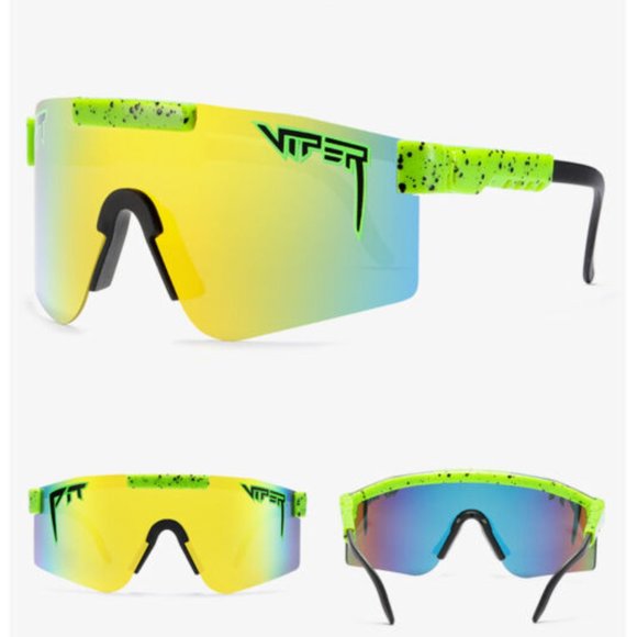Pit Viper Accessories Pit Viper Polarized Sports Sunglasses With Accessories Neon Green